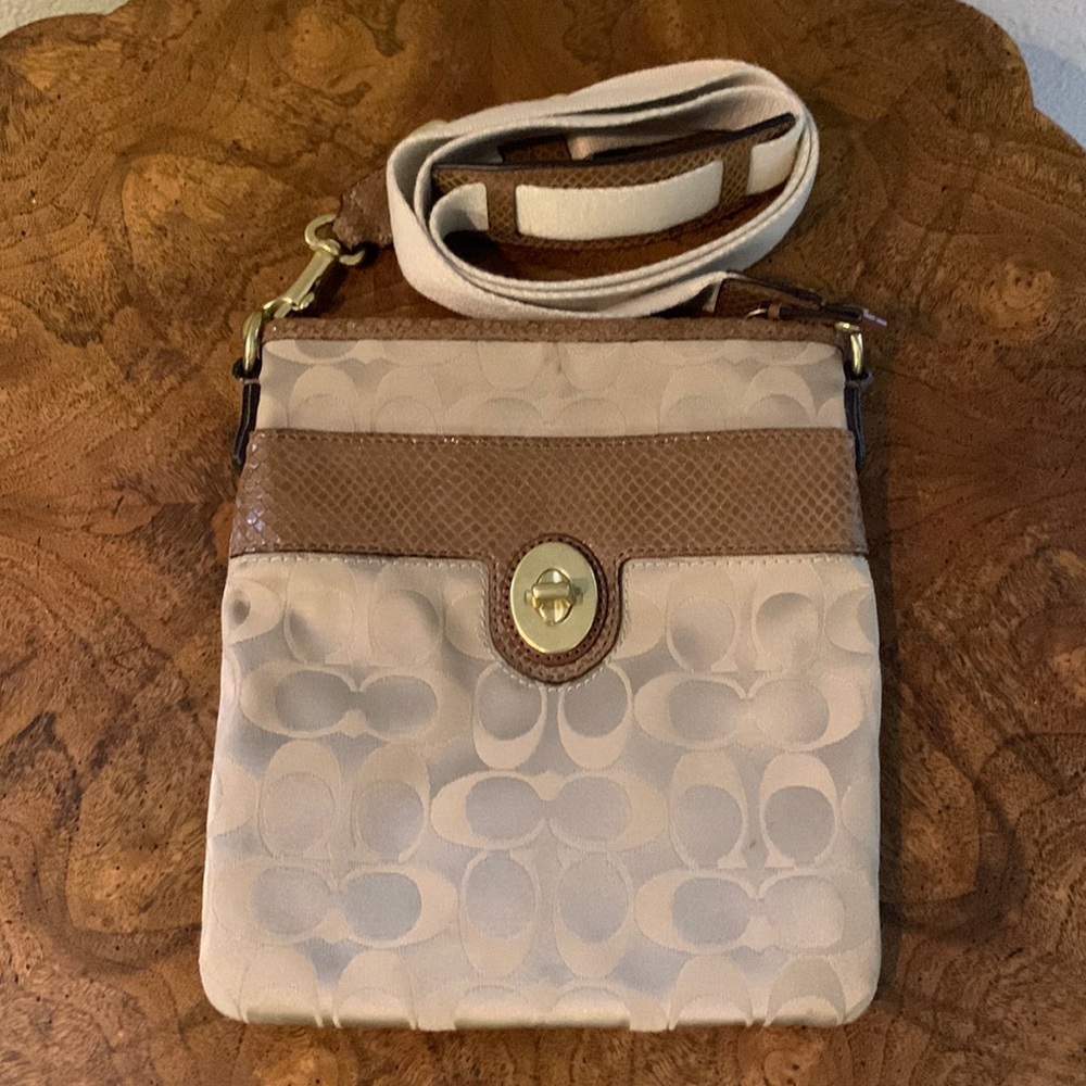 Brown Coach Crossbody Messenger Bag